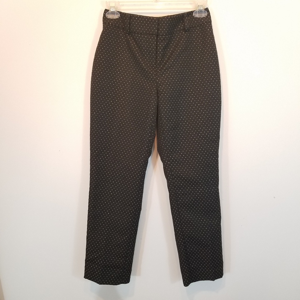 Ann Taylor | Petite Black and Gold Pants - Picture 1 of 7